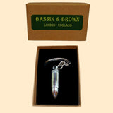 Bassin and Brown Bullet Keyring - Silver
