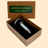 Bassin and Brown Bullet Keyring - Silver