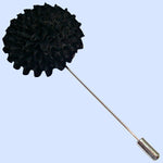 Bassin and Brown Black Chrysanthemum Flower Jacket Lapel Pin