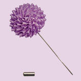 Bassin and Brown Lilac Chrysanthemum Flower Jacket Lapel Pin
