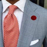 Bassin and Brown Red Chrysanthemum Flower Jacket Lapel Pin