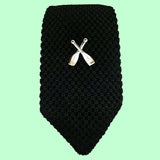 Bassin and Brown Crossed Rowing Oars Jacket Lapel Pin - Silver