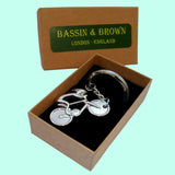 Bassin and Brown Silver Cycling Keyring