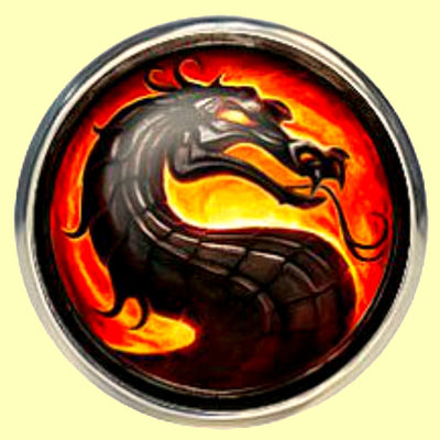 Bassin and Brown Dragon Cufflinks - Black, Gold and Red
