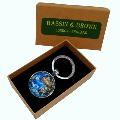 Bassin and Brown - Earth Keyring - Blue/Green