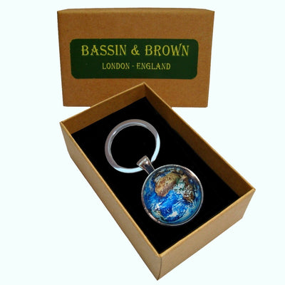Bassin and Brown - Earth Keyring - Blue/Green