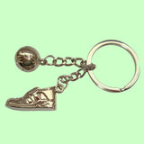 Bassin and Brown Silver Football Boot and Ball Keyring