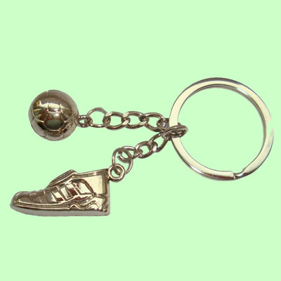 Bassin and Brown Silver Football Boot and Ball Keyring
