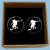 Bassin and Brown Footballer Cufflinks - Black/White