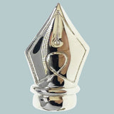 Bassin and Brown Fountain Pen Jacket Lapel Pin - Silver
