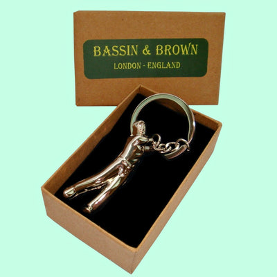 Bassin and Brown Silver Golfer Keyring