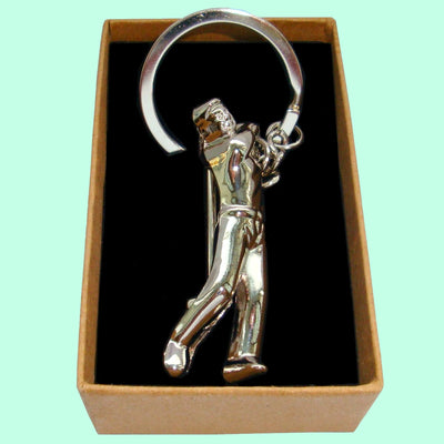 Bassin and Brown Silver Golfer Keyring