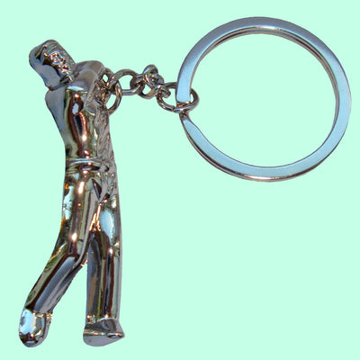 Bassin and Brown Silver Golfer Keyring