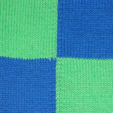 Bassin and Brown Harlequin Check Cotton Socks - Green/Blue
