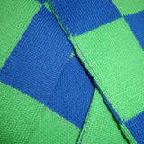 Bassin and Brown Harlequin Check Cotton Socks - Green/Blue