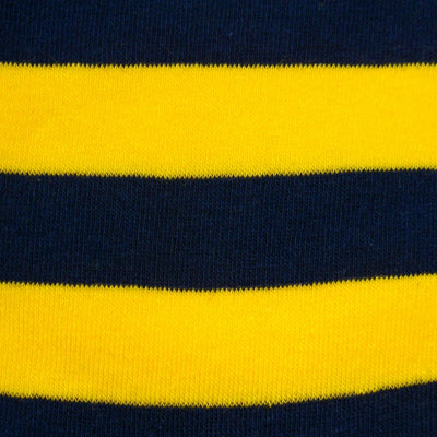 Bassin and Brown Hooped Striped Socks - Yellow/Navy/White