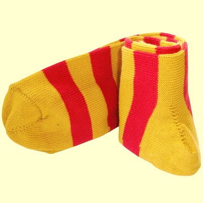 Bassin and Brown Yellow and Red Hooped Stripe Cotton Socks