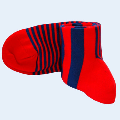 Bassin and Brown Graded Multi Stripe Socks- Red and Blue