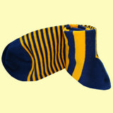 Bassin and Brown Graded Multi Stripe Socks- Yellow and Navy
