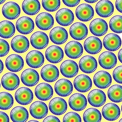 Bassin and Brown Kaleidoscope Centre Spot - Blue,Yellow and Green