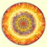 Bassin and Brown Kaleidoscope Flower Keyring - Yellow and Orange