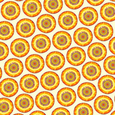 Bassin and Brown Kaleidoscope Flower Keyring - Yellow and Orange