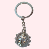 Bassin and Brown Ladybird Keyring - Silver
