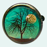 Bassin and Brown Leafless Tree and Moon - Blue,White and Black
