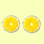 Bassin and Brown Lemon Fruit Cufflinks - Yellow