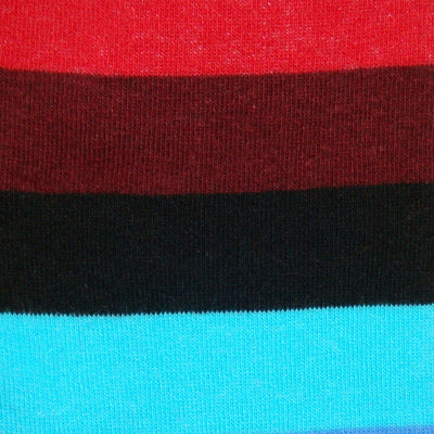 Bassin and Brown Multi Coloured Stripe Socks - Black.Red.Wine.Blue.Turquoise