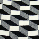Bassin and Brown Opitical Check Socks - Black.Grey.White