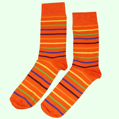 Bassin and Brown 100% Bamboo Stripe 3 Pack Socks - Black, Charcoal and Orange
