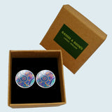 Bassin and Brown Paisley Cufflinks - Blue