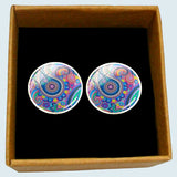Bassin and Brown Paisley Cufflinks - Blue