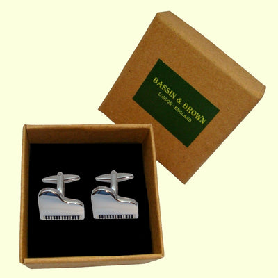 Bassin and Brown Piano Cufflinks - Silver