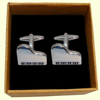 Bassin and Brown Piano Cufflinks - Silver