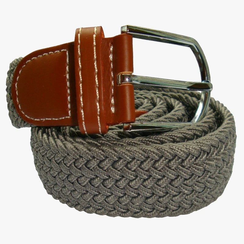 Bassin and Brown Plain Mid Grey Woven Belt