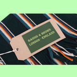 Bassin and Brown - Puskas  - Wool Striped Scarf - Green, White, Blue and Orange