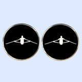 Bassin and Brown Rower Cufflinks - Black and White