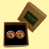 Bassin and Brown Vintage British Union Jack Flag Cufflinks -  Red/White/Blue