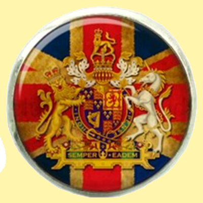 Bassin and Brown Vintage British Union Jack Flag Cufflinks -  Red/White/Blue