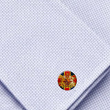 Bassin and Brown Vintage British Union Jack Flag Cufflinks -  Red/White/Blue