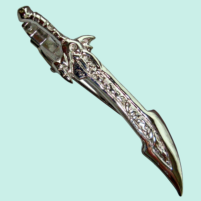 Bassin and Brown Sabre Sword Metal Bar Tie Clip