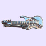 Bassin and Brown Guitar Tie Bar - Silver