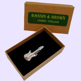 Bassin and Brown Guitar Tie Bar - Silver
