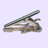 Bassin and Brown Guitar Tie Bar - Silver
