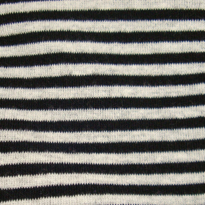 Bassin and Brown Small Spot Striped Socks with Contrasting Heel and Toes - Black and White