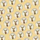Bassin and Brown Stags Head Cufflinks - Brown and White