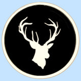 Bassin and Brown Stag Keyring - Black and White