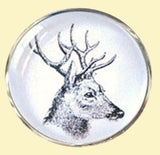 Bassin and Brown Stags Head Cufflinks - White and Black